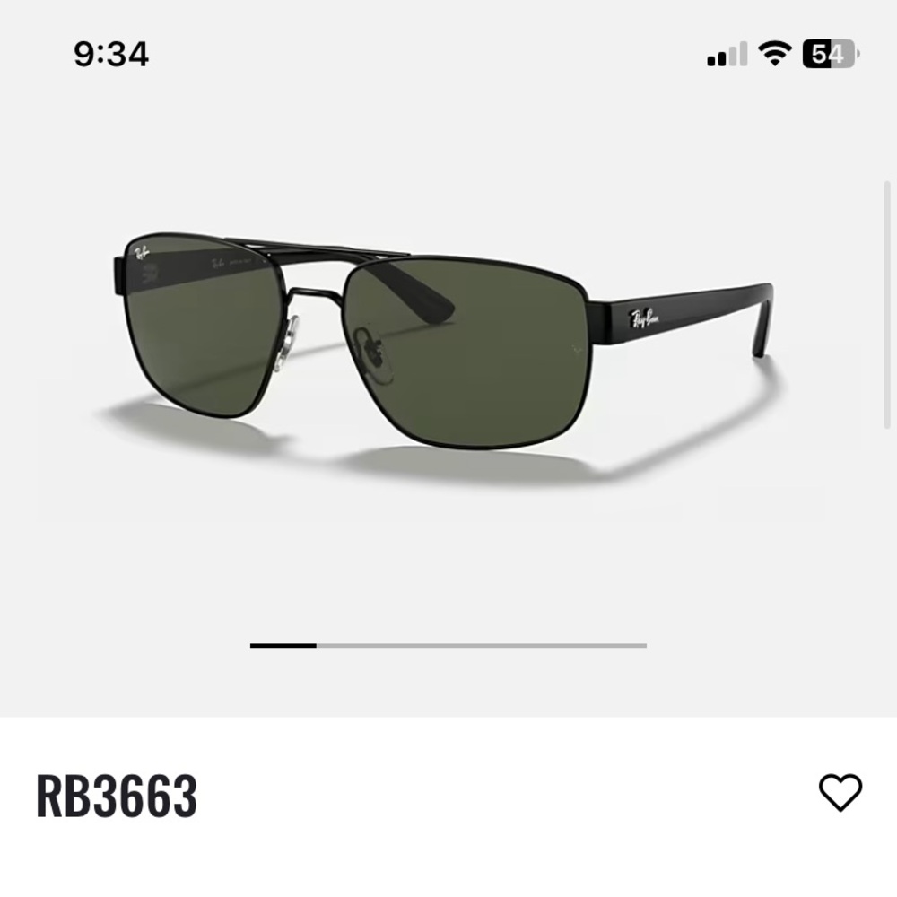 Ray Ban Glass G 15 lenses Frame RB 3663
